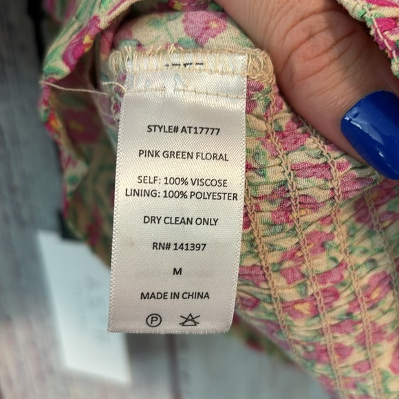 NWT ASTR The Label Halter Tie Top in Pink Green Floral - Picture 8 of 8